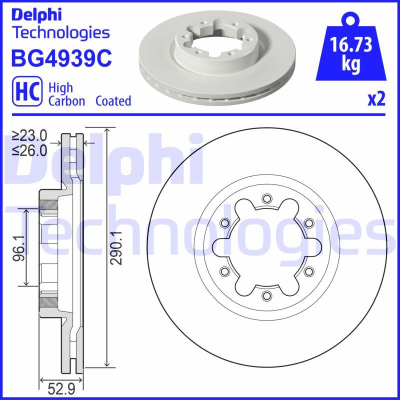 Delphi BG4939C - Спирачен диск vvparts.bg