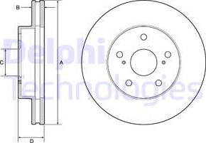 Delphi BG4926C - Спирачен диск vvparts.bg