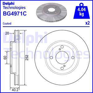 Delphi BG4971C - Спирачен диск vvparts.bg
