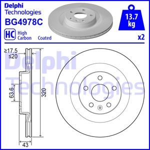 Delphi BG4978C - Спирачен диск vvparts.bg