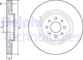 Delphi BG4456 - Спирачен диск vvparts.bg