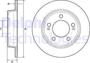 Delphi BG4559C-18B1 - Спирачен диск vvparts.bg