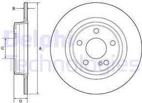 Delphi BG4558C-18B1 - Спирачен диск vvparts.bg