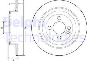 Delphi BG4560C - Спирачен диск vvparts.bg