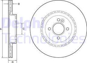 Delphi BG4568 - Спирачен диск vvparts.bg