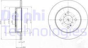 Delphi BG4539C - Спирачен диск vvparts.bg