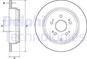 Delphi BG4694C - Спирачен диск vvparts.bg