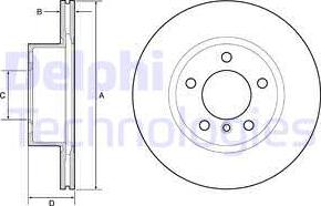 Delphi BG4645C-18B1 - Спирачен диск vvparts.bg