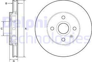 Delphi BG4647C - Спирачен диск vvparts.bg