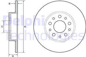 Delphi BG4655C - Спирачен диск vvparts.bg