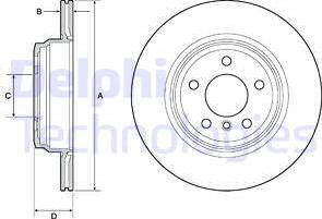 Delphi BG4665C-18B1 - Спирачен диск vvparts.bg