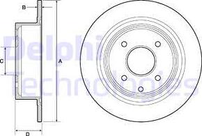 Delphi BG4666C-18B1 - Спирачен диск vvparts.bg