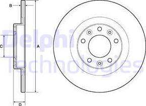 Delphi BG4662C-19B1 - Спирачен диск vvparts.bg