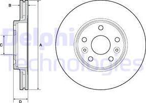 Delphi BG4667C - Спирачен диск vvparts.bg