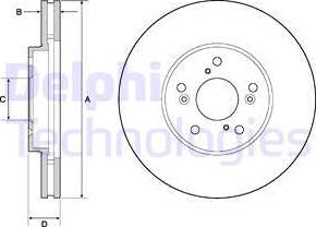 Delphi BG4687 - Спирачен диск vvparts.bg