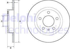 Delphi BG4675 - Спирачен диск vvparts.bg