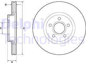 Delphi BG4676C - Спирачен диск vvparts.bg