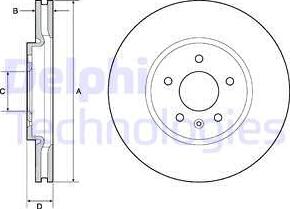 Delphi BG4672C - Спирачен диск vvparts.bg