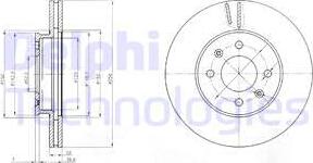 Delphi BG4096C-18B1 - Спирачен диск vvparts.bg