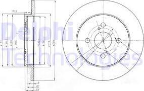 Delphi BG4055 - Спирачен диск vvparts.bg