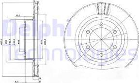 Delphi BG4052 - Спирачен диск vvparts.bg