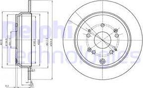 Delphi BG4064 - Спирачен диск vvparts.bg