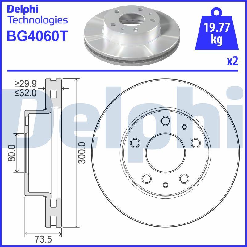 Delphi BG4060T - Спирачен диск vvparts.bg