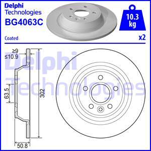 Delphi BG4063C - Спирачен диск vvparts.bg