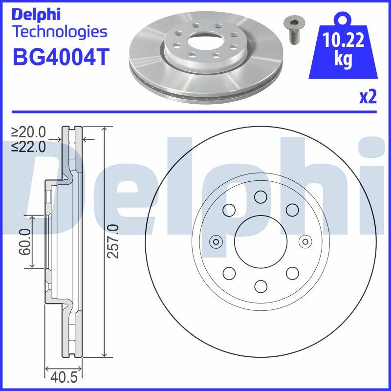 Delphi BG4004T - Спирачен диск vvparts.bg