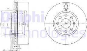 Delphi BG4004 - Спирачен диск vvparts.bg