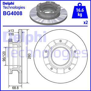 Delphi BG4008 - Спирачен диск vvparts.bg