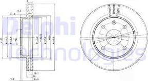 Delphi BG4003 - Спирачен диск vvparts.bg