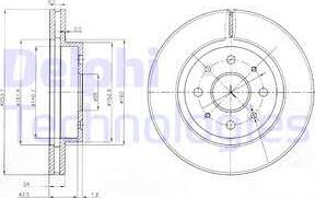 Delphi BG4019 - Спирачен диск vvparts.bg