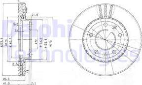 Delphi BG4015 - Спирачен диск vvparts.bg