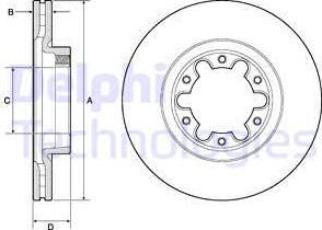 Delphi BG4039 - Спирачен диск vvparts.bg