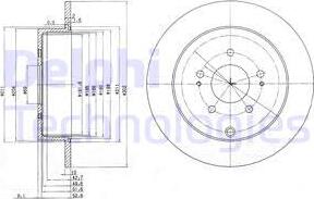 Delphi BG4035 - Спирачен диск vvparts.bg