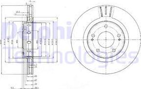 Delphi BG4038 - Спирачен диск vvparts.bg