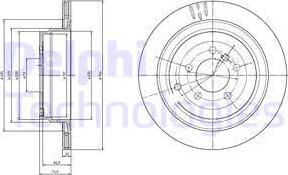 Delphi BG4021C - Спирачен диск vvparts.bg