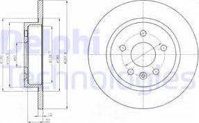 Delphi BG4199C-18B1 - Спирачен диск vvparts.bg