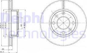 Delphi BG4195 - Спирачен диск vvparts.bg