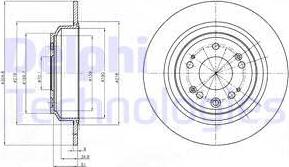 Delphi BG4196C - Спирачен диск vvparts.bg