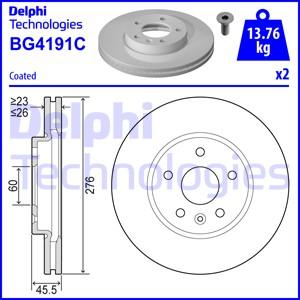 Delphi BG4191C-18B1 - Спирачен диск vvparts.bg
