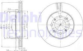 Delphi BG4148C - Спирачен диск vvparts.bg