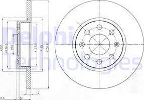 Delphi BG4155 - Спирачен диск vvparts.bg