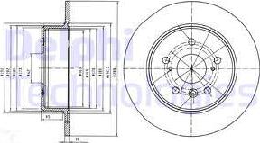 Delphi BG4156 - Спирачен диск vvparts.bg