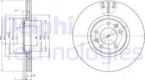 Delphi BG4150 - Спирачен диск vvparts.bg