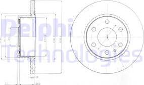 Delphi BG4164 - Спирачен диск vvparts.bg