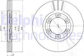 Delphi BG4104 - Спирачен диск vvparts.bg