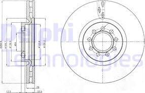 Delphi BG4101 - Спирачен диск vvparts.bg