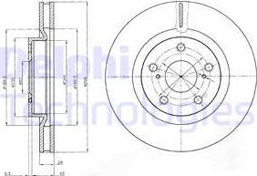 Delphi BG4114 - Спирачен диск vvparts.bg